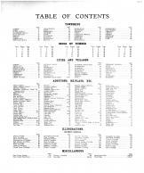 Table of Contents, Dane County 1911 Microfilm